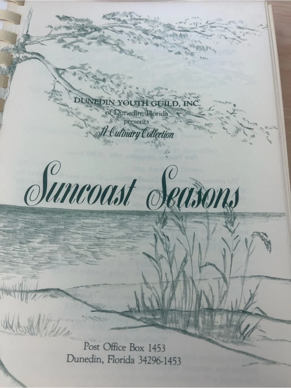 Suncoast Seasons Cookbook 1984 1st Print Vintage Florida Dunedin Recipes Spiral